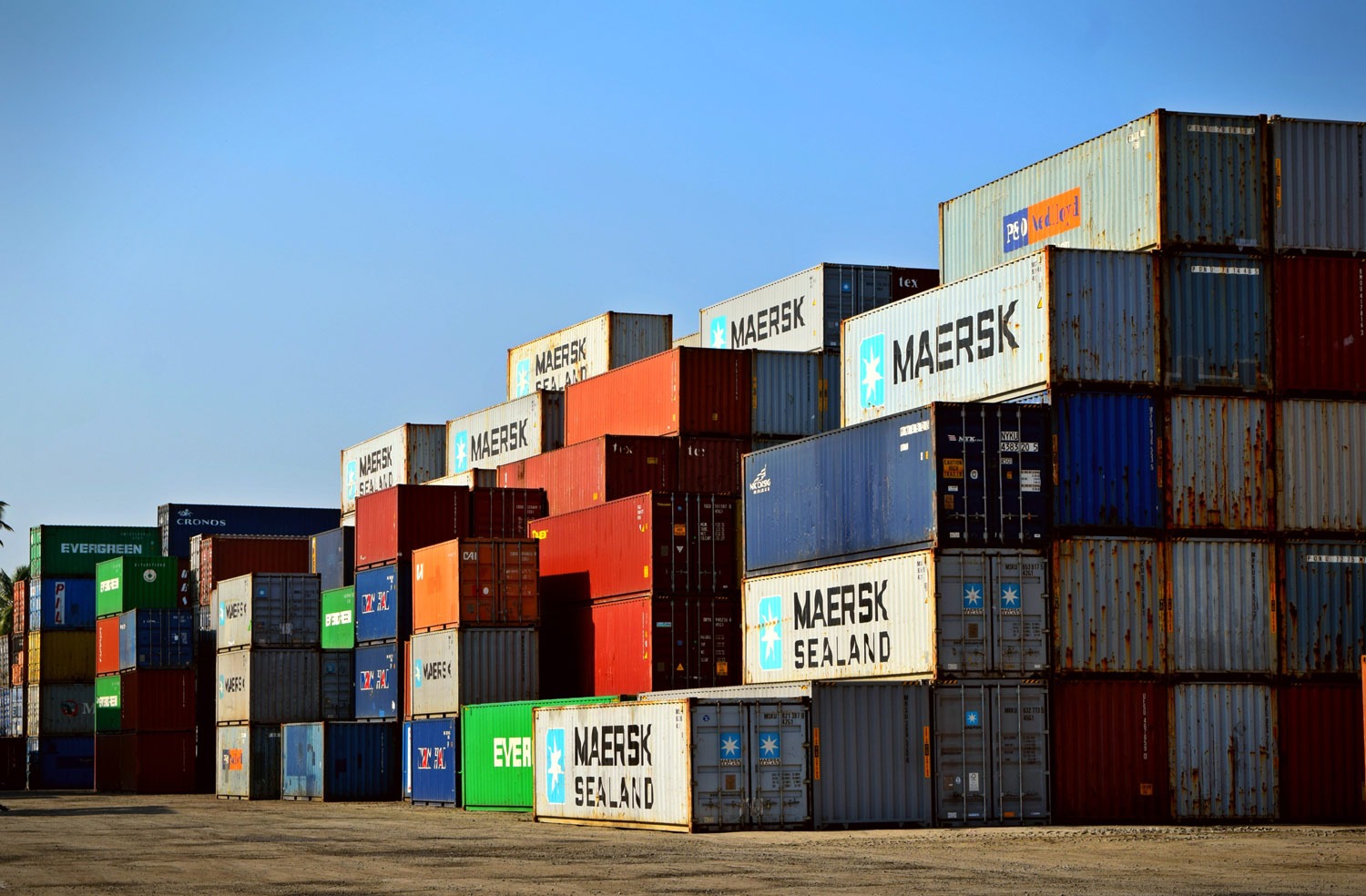 Kerstpuzzel op de Maasvlakte in Rotterdam